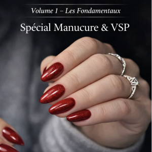 manuel professionnel sur les techniques de manucure, l'utilisation de la ponceuse et des produits.