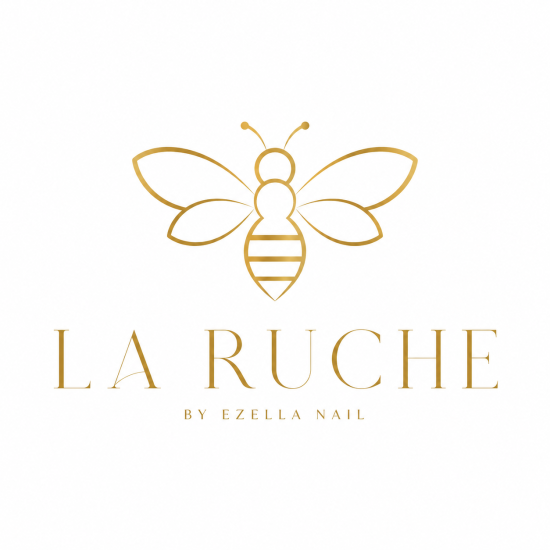 logo abeille, la ruche by ezella nail academy à lille